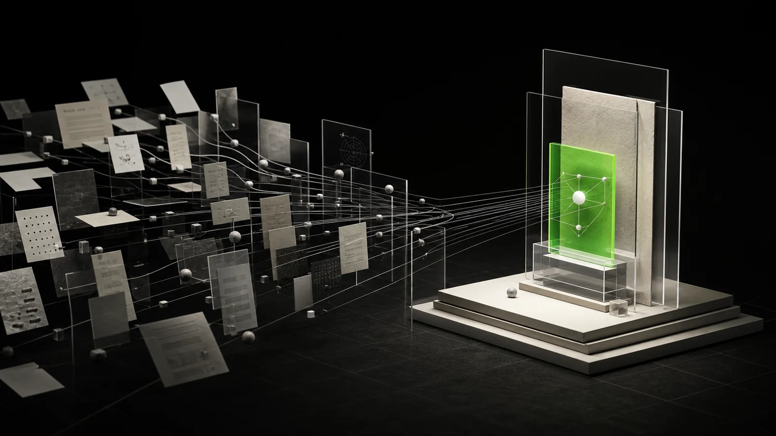 Information sources converging into one trusted AI answer